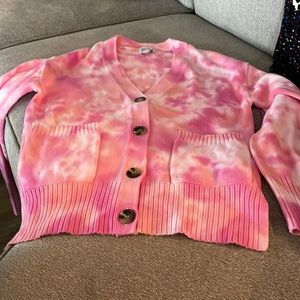 Juicy couture tie-dye cardigan.